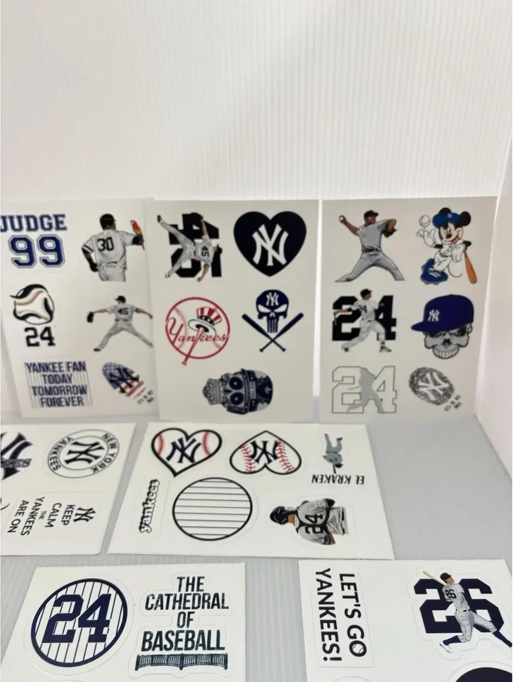 MLB New York Yankees Sticker Pack, 9 Sheets with Aaron Judge #99 Fan Decals